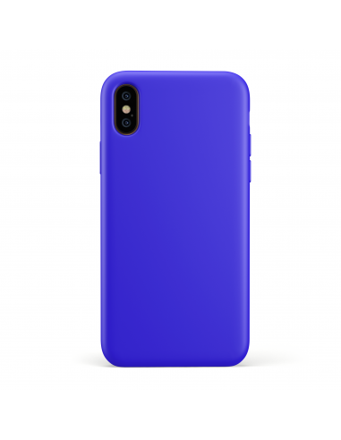 Custodia LiquidSoft® in Silicone + Interno Microfibra - iPhone XS Max - Blu Vivido