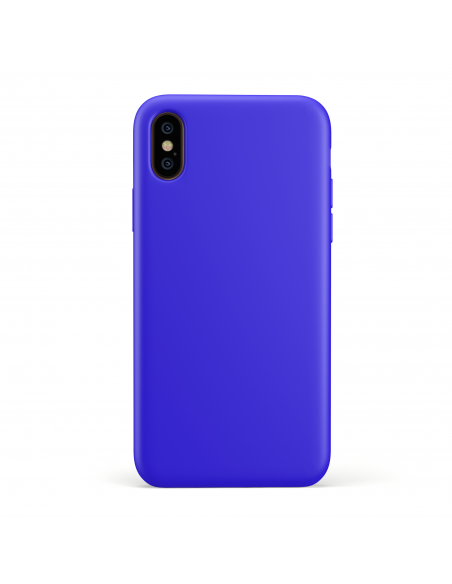 Custodia LiquidSoft® in Silicone + Interno Microfibra - iPhone XS Max - Blu Vivido
