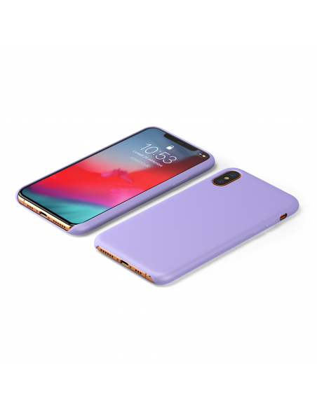 Custodia LiquidSoft® in Silicone + Interno Microfibra - iPhone XS Max - Viola