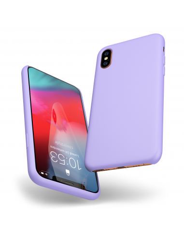 Custodia LiquidSoft® in Silicone + Interno Microfibra - iPhone XS Max - Viola
