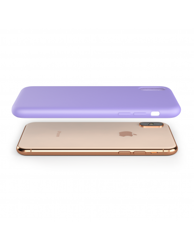 Custodia LiquidSoft® in Silicone + Interno Microfibra - iPhone XS Max - Viola