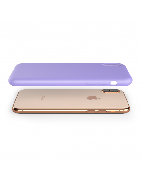 Custodia LiquidSoft® in Silicone + Interno Microfibra - iPhone XS Max - Viola