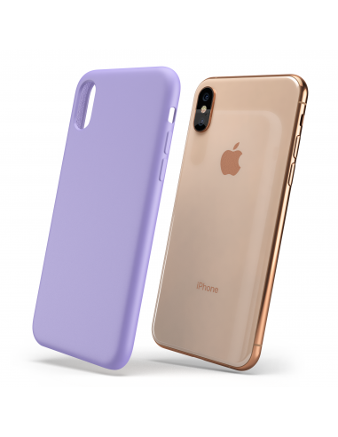 Custodia LiquidSoft® in Silicone + Interno Microfibra - iPhone XS Max - Viola