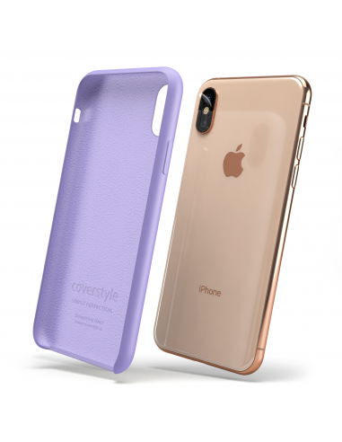 Custodia LiquidSoft® in Silicone + Interno Microfibra - iPhone XS Max - Viola