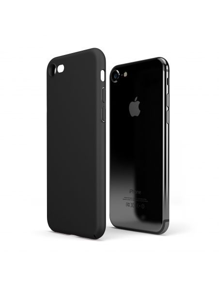 UltraSoft - Custodia rigida sottile nero opaco per iPhone 7/8 (4.7")