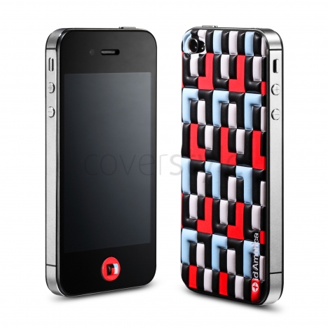 id America - Skin Cushi Art Deco per iPhone 4/4S - Modern Blue