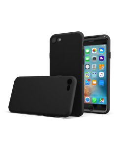 UltraSoft - Custodia rigida sottile nero opaco per iPhone 7/8 (4.7")