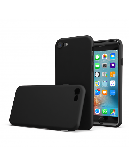 UltraSoft - Custodia rigida sottile nero opaco per iPhone 7/8 (4.7")