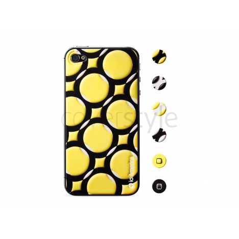 id America - Skin Cushi Art Deco per iPhone 4/4S - Arc Yellow