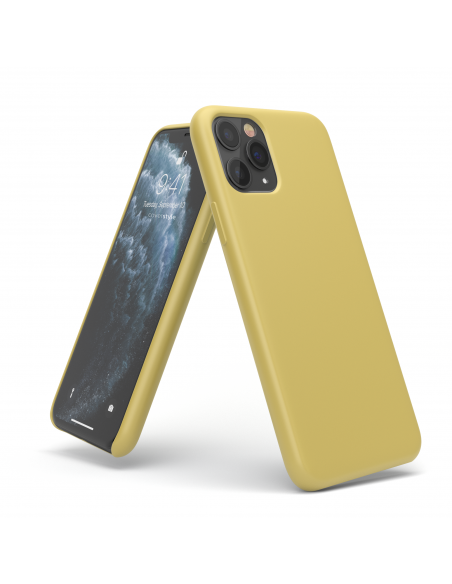 Custodia in Silicone Giallo + Microfibra per iPhone 11 (6.1") - LiquidSoft®