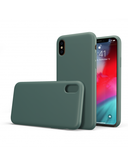 Custodia LiquidSoft® in Silicone + Interno Microfibra - iPhone XS Max - Verde Notte (Midnight Green) Custodia LiquidSoft® in Silicone + Interno Microfibra - iPhone XS Max - Verde Notte (Midnight Green)