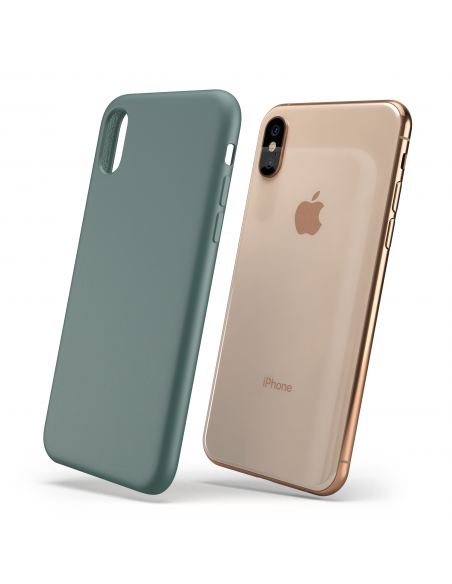 Custodia LiquidSoft® in Silicone + Interno Microfibra - iPhone XS Max - Verde Notte (Midnight Green) Custodia LiquidSoft® in Silicone + Interno Microfibra - iPhone XS Max - Verde Notte (Midnight Green)