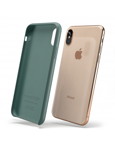 Custodia LiquidSoft® in Silicone + Interno Microfibra - iPhone XS Max - Verde Notte (Midnight Green)