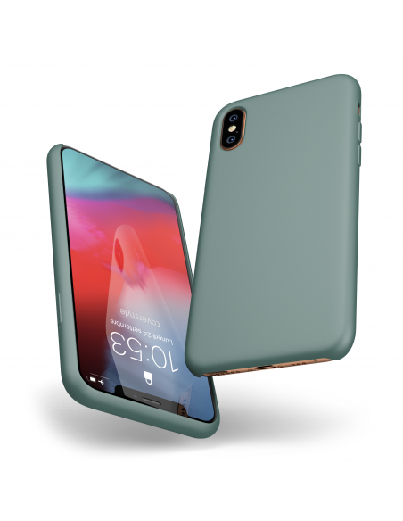 Custodia LiquidSoft® in Silicone + Interno Microfibra - iPhone XS Max - Verde Notte (Midnight Green) Custodia LiquidSoft® in Silicone + Interno Microfibra - iPhone XS Max - Verde Notte (Midnight Green)