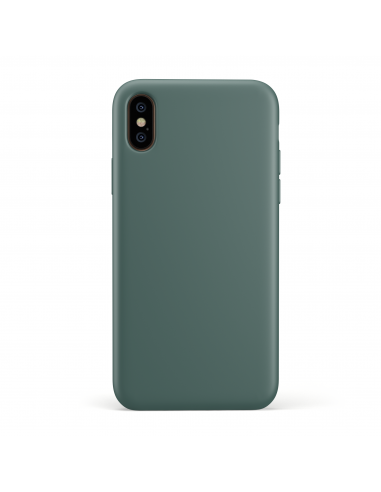 Custodia LiquidSoft® in Silicone + Interno Microfibra - iPhone XS Max - Verde Notte (Midnight Green)