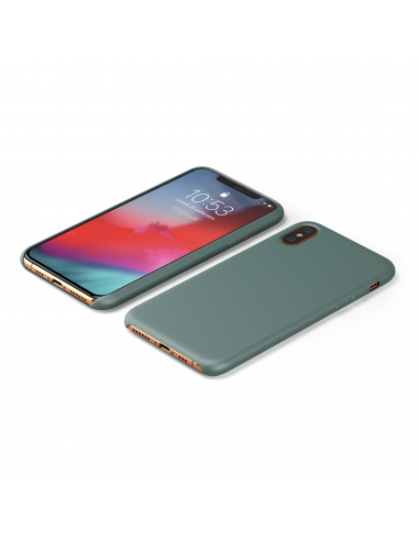 Custodia LiquidSoft® in Silicone + Interno Microfibra - iPhone XS Max - Verde Notte (Midnight Green)