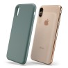 Custodia in Silicone Verde Notte + Microfibra per iPhone X/XS - LiquidSoft®