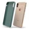 Custodia in Silicone Verde Notte + Microfibra per iPhone X/XS - LiquidSoft®