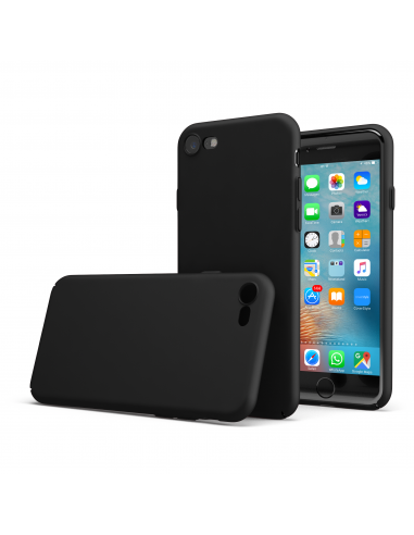 UltraSoft® - Custodia Sottile 1.0mm Rigida con Effetto Opaco Soft-Touch per iPhone SE (2020) - Nero Opaco