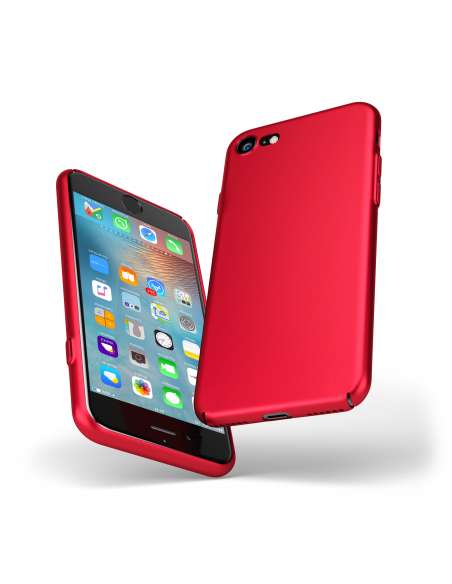 Custodia rigida sottile rosso opaco per iPhone SE (2020) - UltraSoft®