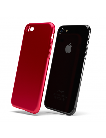 Custodia rigida sottile rosso opaco per iPhone SE (2020) - UltraSoft®