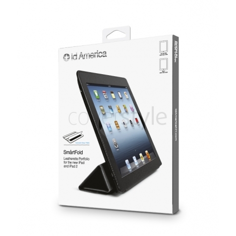 id America Custodia SmartFold per iPad 2/Nuovo iPad - Pure Black