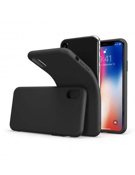 MatteFlex 0.6 - Cover Flessibile Opaca per iPhone X - Nero