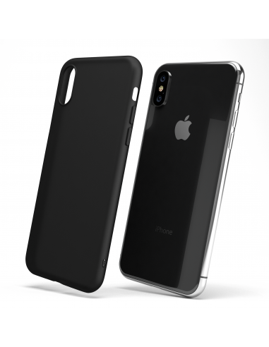 MatteFlex 0.6 - Cover Flessibile Opaca per iPhone X - Nero