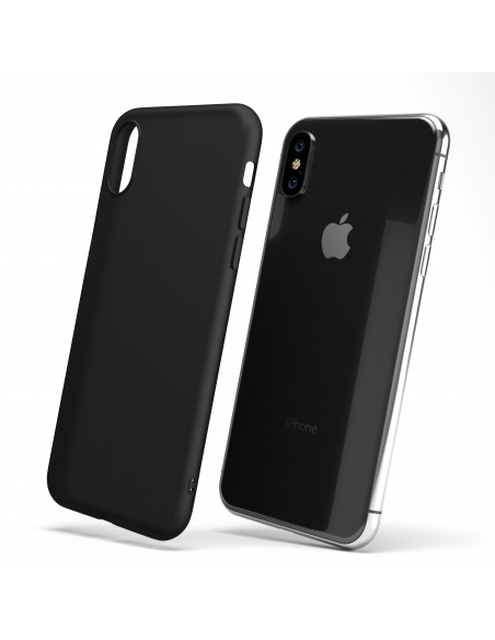 MatteFlex 0.6 - Cover Flessibile Opaca per iPhone X - Nero