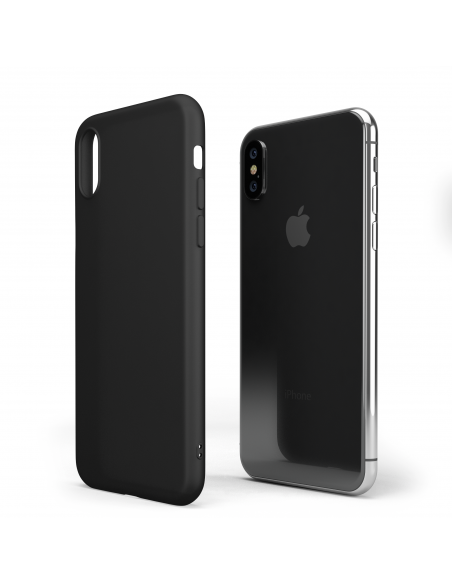 MatteFlex 0.6 - Cover Flessibile Opaca per iPhone X - Nero