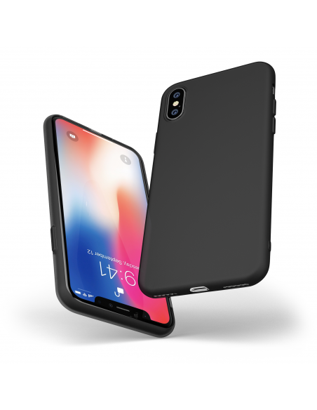 MatteFlex 0.6 - Cover Flessibile Opaca per iPhone X - Nero