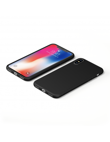 MatteFlex 0.6 - Cover Flessibile Opaca per iPhone X - Nero