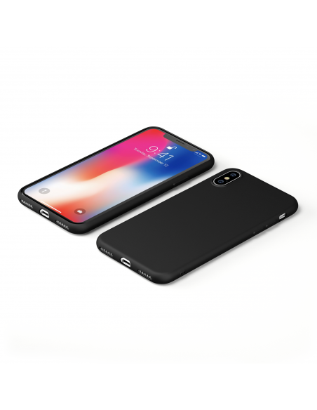 MatteFlex 0.6 - Cover Flessibile Opaca per iPhone X - Nero