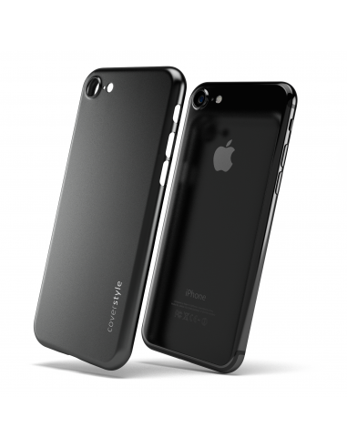 UltraFrost 0.4® - Custodia Ultra Sottile 0.4mm + Effetto Ghiaccio per iPhone 7 (4.7") - Nero Opaco