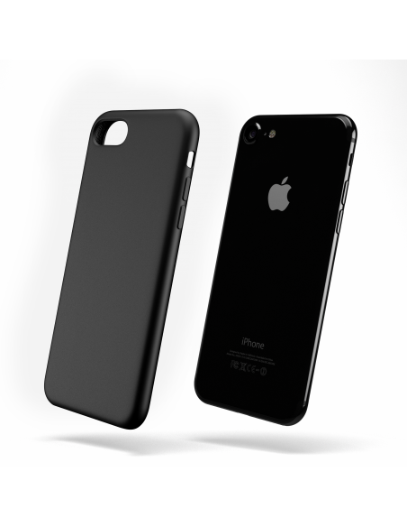 Custodia LiquidSoft® in Silicone + Interno Microfibra - iPhone 7/8 - Nero