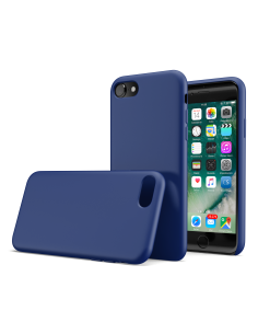 Custodia LiquidSoft® in Silicone + Interno Microfibra - iPhone 7/8 - Blu Cobalto