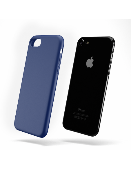 Custodia LiquidSoft® in Silicone + Interno Microfibra - iPhone 7/8 - Blu Cobalto