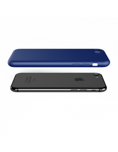 Custodia LiquidSoft® in Silicone + Interno Microfibra - iPhone 7/8 - Blu Cobalto