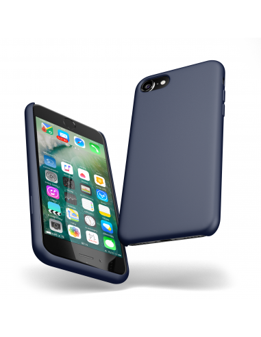 Custodia LiquidSoft® in Silicone + Interno Microfibra - iPhone 7/8 - Blu Notte