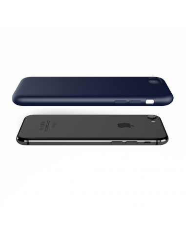 Custodia LiquidSoft® in Silicone + Interno Microfibra - iPhone 7/8 - Blu Notte