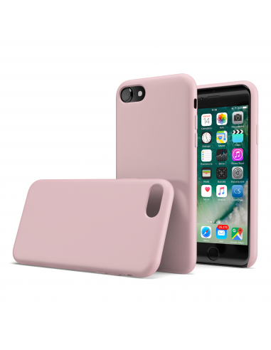 Custodia LiquidSoft® in Silicone + Interno Microfibra - iPhone 7/8 - Rosa Chiaro