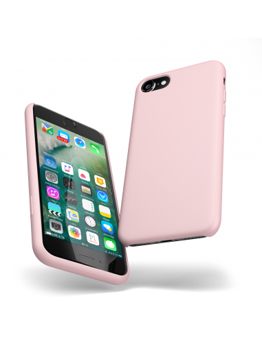 Custodia LiquidSoft® in Silicone + Interno Microfibra - iPhone 7/8 - Rosa Chiaro