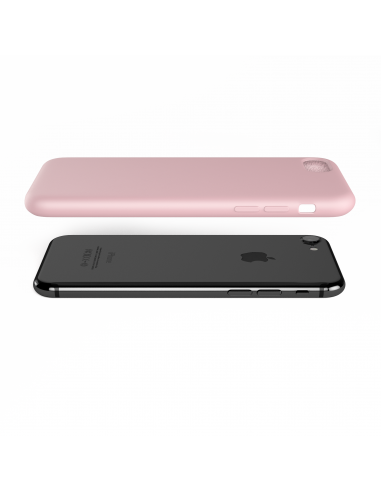 Custodia LiquidSoft® in Silicone + Interno Microfibra - iPhone 7/8 - Rosa Chiaro