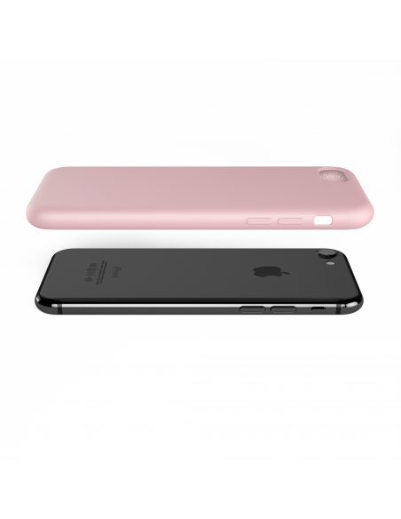 Custodia LiquidSoft® in Silicone + Interno Microfibra - iPhone 7/8 - Rosa Chiaro