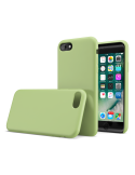 CoverStyle® - Custodia LiquidSoft® in Silicone Soft-Touch + Interno Microfibra per iPhone 7/8 - Verde Chiaro
