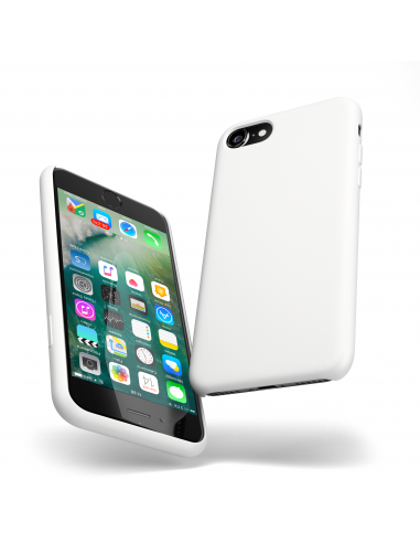 Custodia LiquidSoft® in Silicone + Interno Microfibra - iPhone 7/8 - Bianco