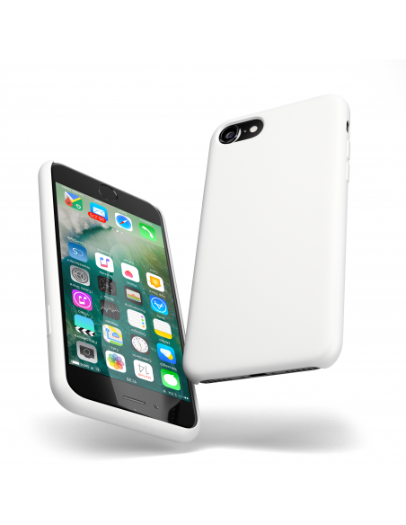 Custodia LiquidSoft® in Silicone + Interno Microfibra - iPhone 7/8 - Bianco