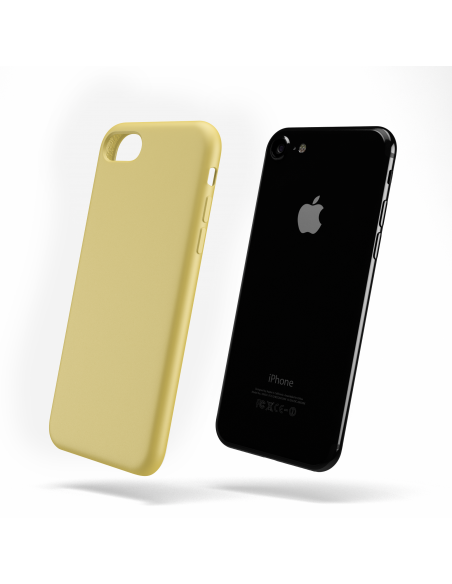 Custodia LiquidSoft® in Silicone + Interno Microfibra - iPhone 7/8 - Giallo