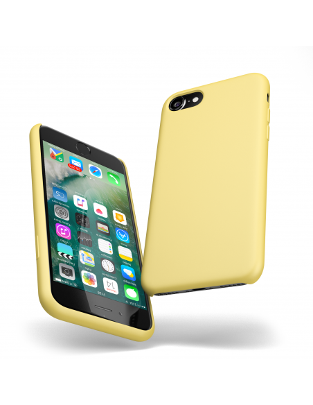 Custodia LiquidSoft® in Silicone + Interno Microfibra - iPhone 7/8 - Giallo