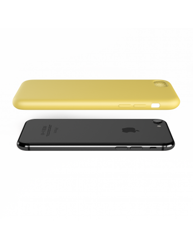 Custodia LiquidSoft® in Silicone + Interno Microfibra - iPhone 7/8 - Giallo